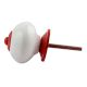 White Red Fitting Ceramic Knob